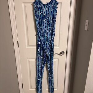 Lilly Pulitzer Blue and White Jumpsuit